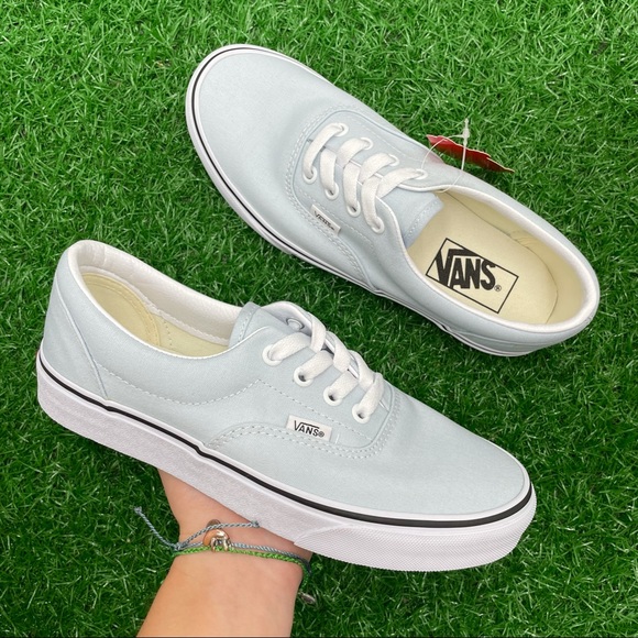 vans authentic blue flower true white